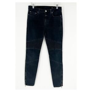 CLOSED Moto Skinny Leg Jeans 27 Faded Black